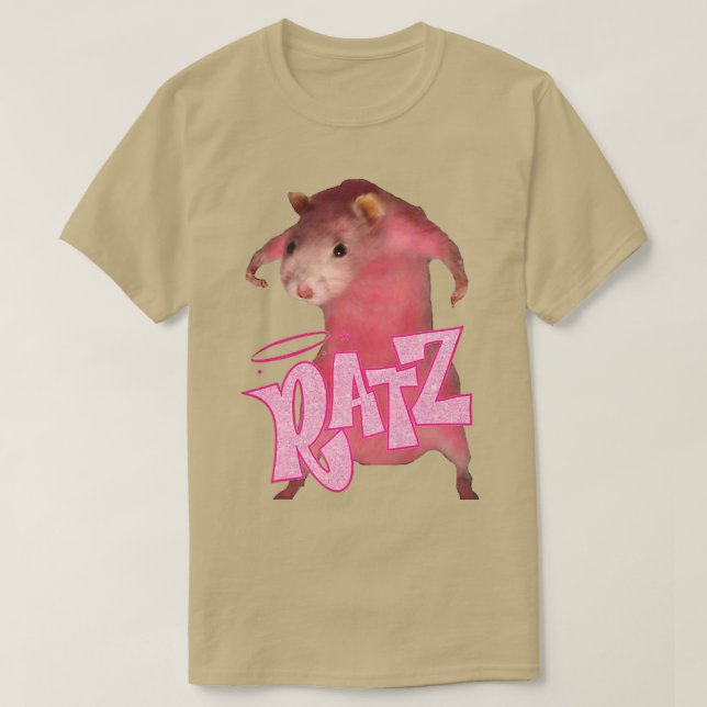 Camiseta Ratz Pink Long Meme Funny Mouse Costume Ugly Chris (Diseño del anverso)