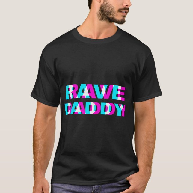 Camiseta Rave Daddy Edm Music Festival Padre Illus Óptico (Anverso)