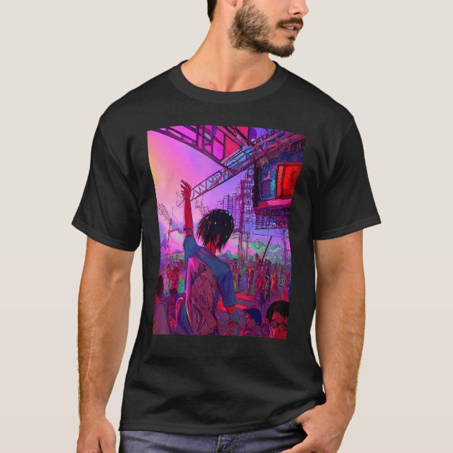 Camiseta Rave Fiesta Psychedelic EDM Trance Club DJ design_ (Anverso)