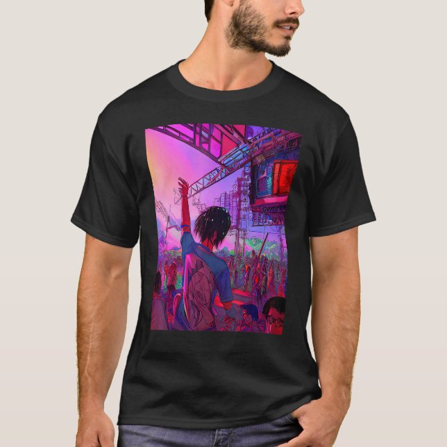 Camiseta Rave Fiesta Psychedelic EDM Trance Club DJ design_ (Anverso)