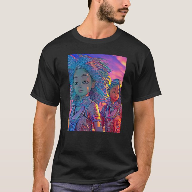 Camiseta Rave Fiesta Psychedelic EDM Trance Club DJ diseño  (Anverso)