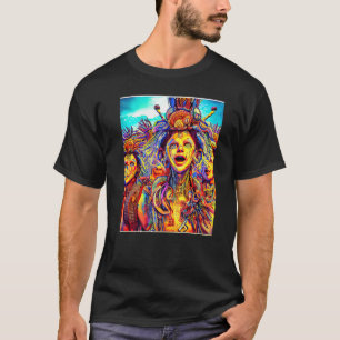 Camiseta Rave Fiesta Psychedelic EDM Trance Club DJ diseño 