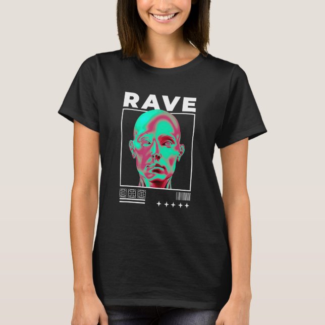 Camiseta Rave High Tech Minimno Techno Hardtechno Raving (Anverso)