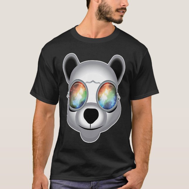 Camiseta Rave Panda Techno Trippy (Anverso)