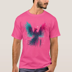 Camiseta Rave Phoenix Edm Glitch Ilusión Óptica Trance Mu