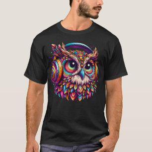 Camiseta Rave Rainbow Owl House Edm Festival Raver Animal E