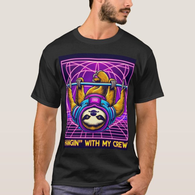 Camiseta Rave Sloth - Sloth Láser (Anverso)