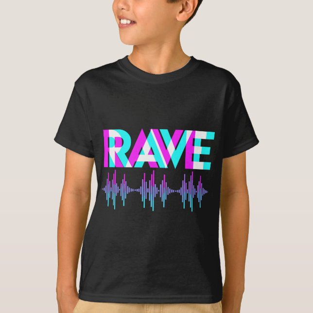 Camiseta Rave Techno Music Synthesizer DJ Gift Raver (Anverso)