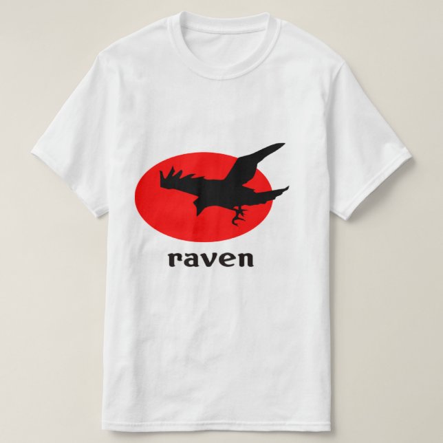 Camiseta Raven al sol rojo (Diseño del anverso)