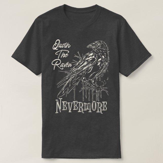 Camiseta Raven Allan Poe nunca más (Diseño del anverso)