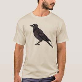Camiseta Raven Arte Gótico Creepsia Dibujo De Tinta De Culo