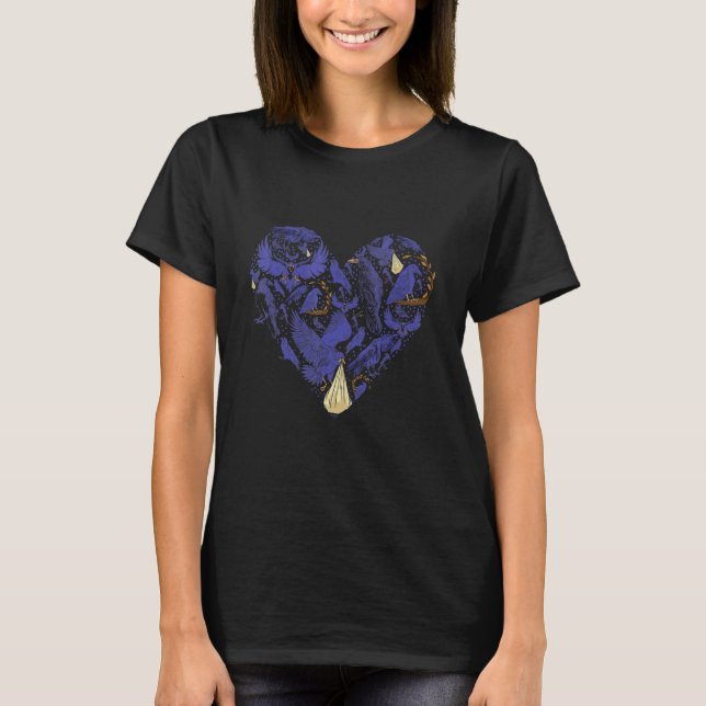 Camiseta Raven Bird Heart Crow (Anverso)