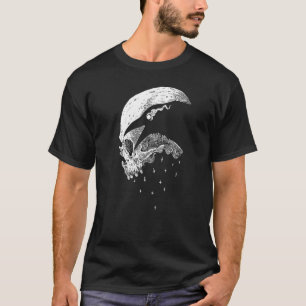 Camiseta Raven Cráneo Muerto Occulta Emo Metalizado Gótico