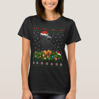 Raven Crow Bird Lover Xmas Santa Hat Ugly Crow Chr