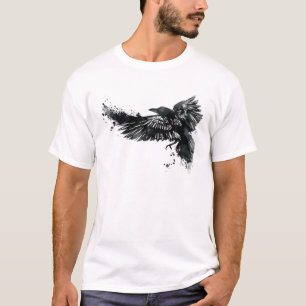 Camiseta Raven Crow Bird Raven Tee Tattoo Shirt Art T shirt