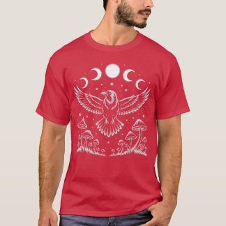 Camiseta Raven Crow Blackbird Witchcore Mystical Moon
