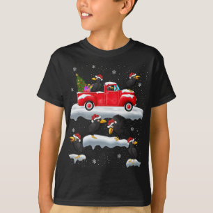 Camiseta Raven Crow Manejando Árbol de Navidad Red Truck Ra