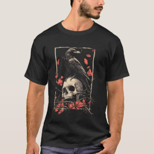 Camiseta Raven Crow Y2K Grunge Estética Gótico de pájaro os