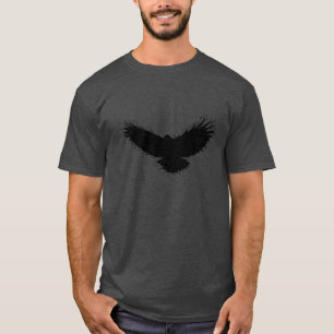 Camiseta Raven en la naturaleza de los pájaros de los anima