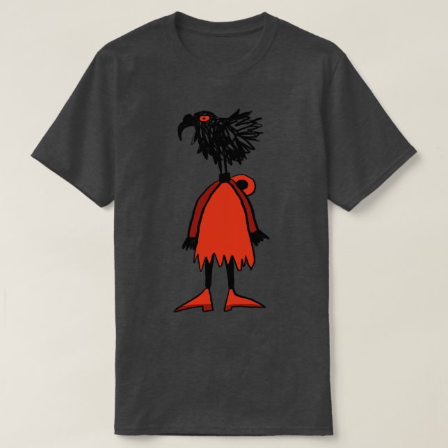 Camiseta Raven en una capucha roja (Diseño del anverso)