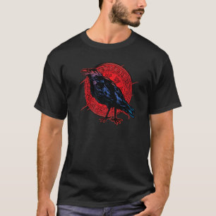 Camiseta Raven Estúico Con Mitología De Escudo Nórdico