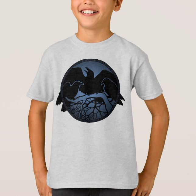 Camiseta Raven Hoodie Kid's Raven / Crow Art Sweatshirts (Anverso)