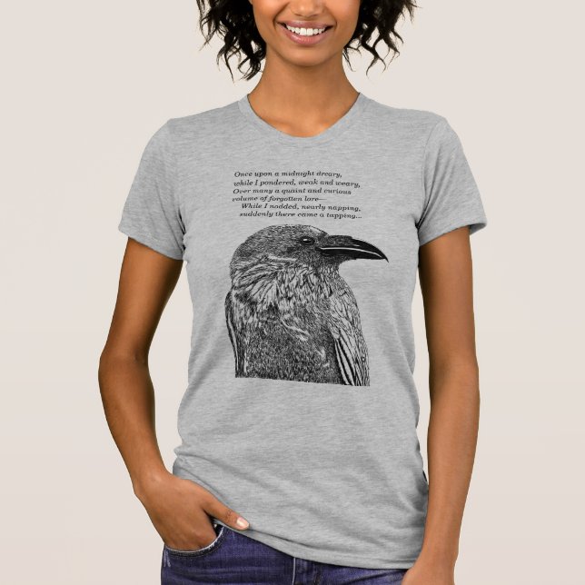 Camiseta Raven Ilustracion y poema Get (Anverso)