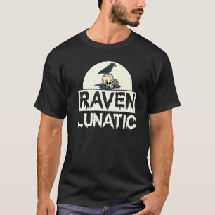 Camiseta Raven Lunatic Fun Bird Gótico Cráneo Gótico Hallow