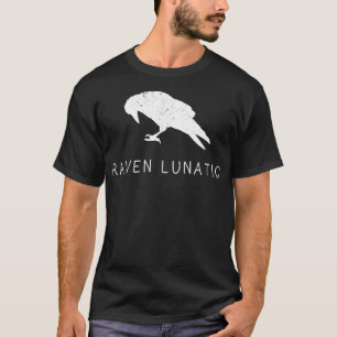 Camiseta Raven Lunatic Fun Bird Gótico Gigante Gótico Hom