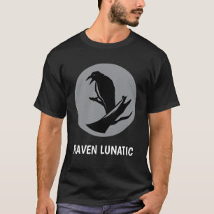 Camiseta Raven Lunatic Moon Gótico Gótico Crow Bird
