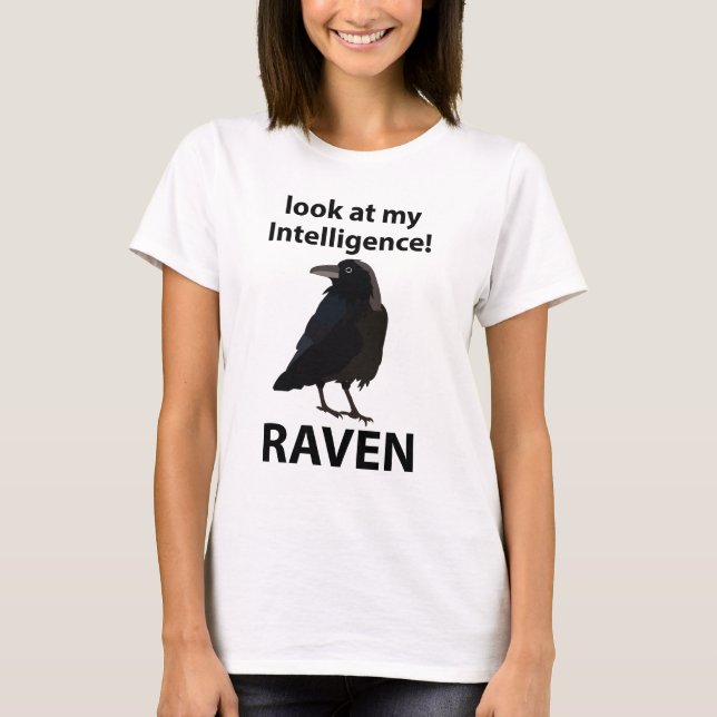Camiseta Raven Mira Mi Raven De Inteligencia (Anverso)