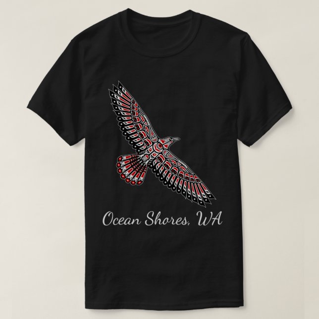Camiseta Raven Native American Haida Ocean Shores WA PNW Ar (Diseño del anverso)