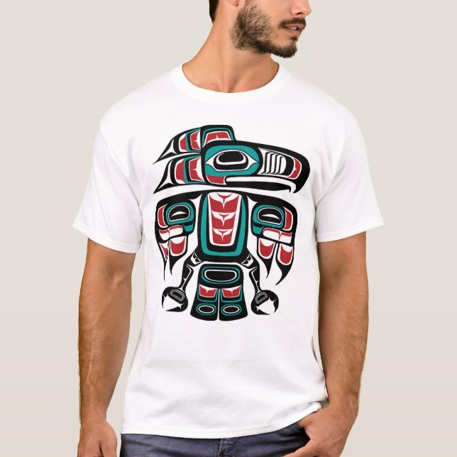 Camiseta Raven nativo de Haida Tlingit (Anverso)