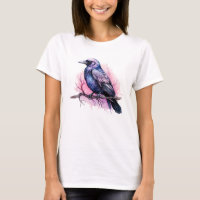 Raven negro en un Ilustracion de sucursal