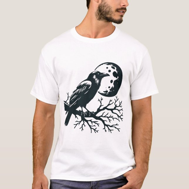 Camiseta Raven negro y luna (Anverso)
