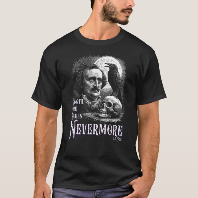 Camiseta Raven Nevermore de Edgar Allan Poe (Anverso)