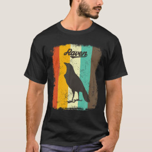 Camiseta Raven Shirt Retro 70 Vintage Bird Lover Art Tshir