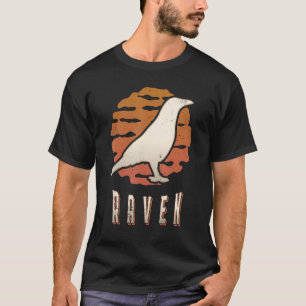 Camiseta Raven Vintage Retro Classic Animal Sunset