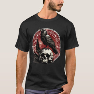 Camiseta Ravens Black Crow and Skull Witchcraft