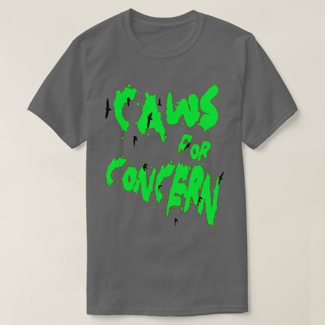 Camiseta Ravens De Halloween Caws Por Preocupación Divertid (Diseño del anverso)