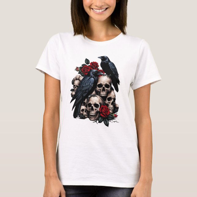 Camiseta Ravens y Rosas: Una sinfonía gótica (Anverso)