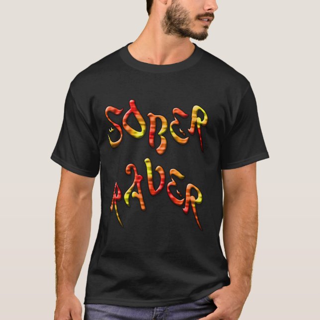Camiseta Raver sobrio (teñido anudado del fuego) (Anverso)
