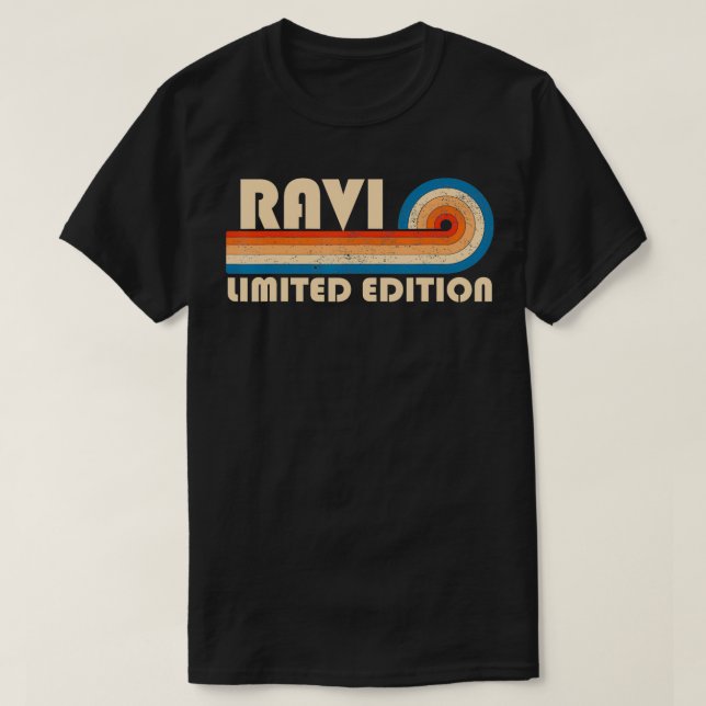 Camiseta RAVI Apellido Retro Vintage 8090 Cumpleaños Reunio (Diseño del anverso)