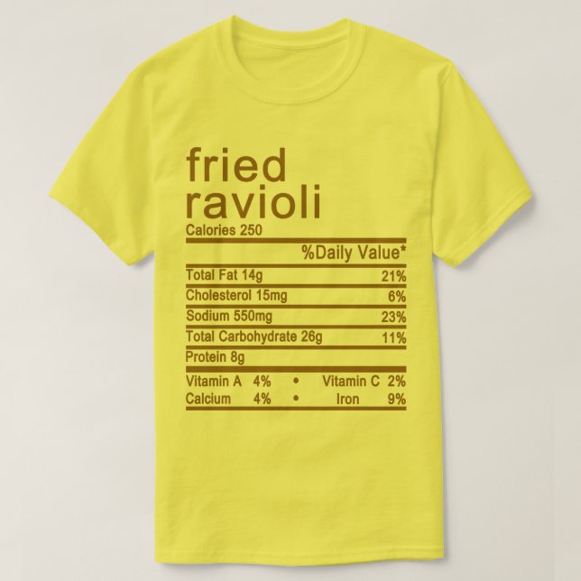 Camiseta ravioli frito (Diseño del anverso)