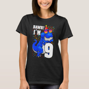 Camiseta Raw, soy niño de 9 años dinosaurio de 9 años