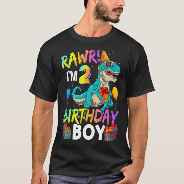 Camiseta Raw, tengo 2 cumpleaños, divertido globo de aire d (Anverso)