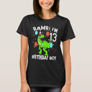 Camiseta Rawr 13 años niño Rex Dinosaurio Fiesta temática