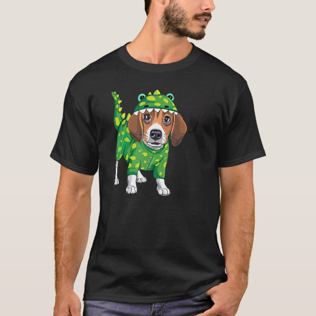 Camiseta Rawr Beagle Dinosaur Costume Perro (Anverso)