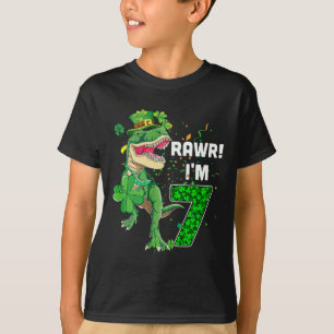 Camiseta Rawr Cumplo 7 Años De Edad 2015 T Rex Dinosaurio