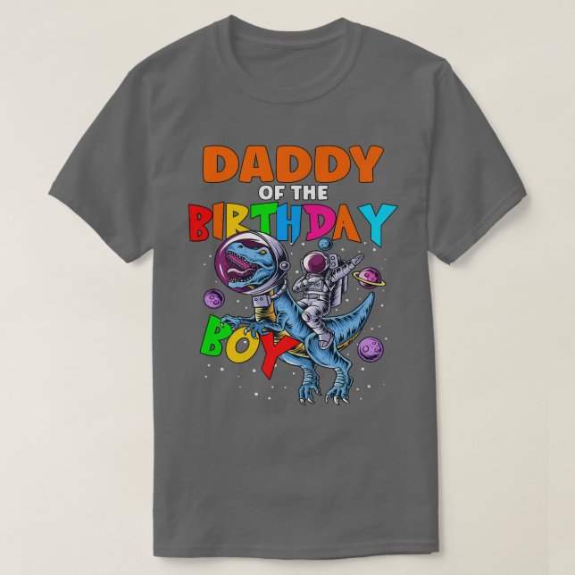 Camiseta Rawr Daddy Del Astronauta Astronauta De Cumpleaños (Diseño del anverso)